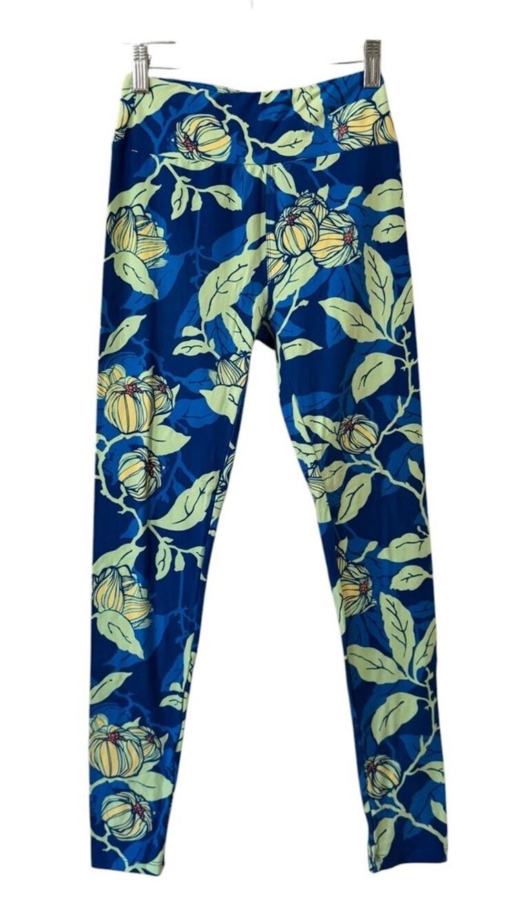LulaRoe Women Size OS Leggings Stretch Soft Teacher Garden Cottagecore Flower